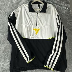 Adidas Jacket Mens 2XL XXL Windbreaker Georgia Tech Trae Young  1/2 Half Zip‎